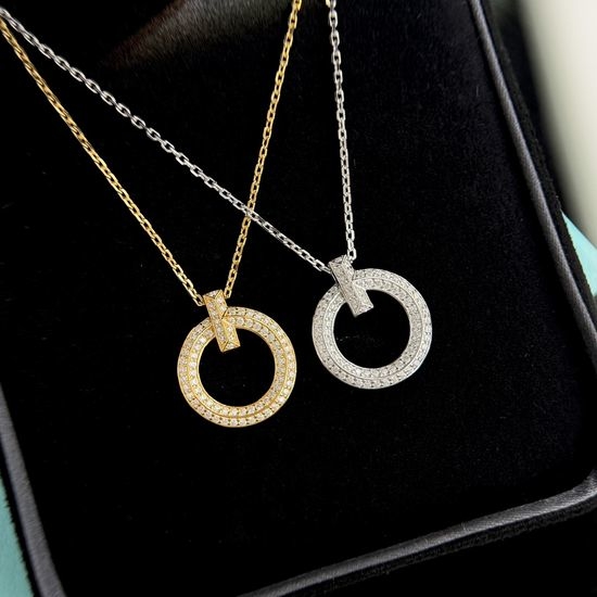 Tiffany & Co. Single T Diamond Pendant Necklace