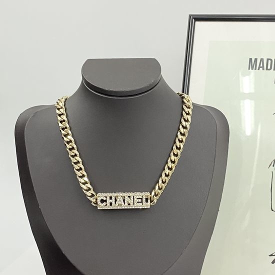 Chanel Delicate Rhinestone Hollow Out Necklace