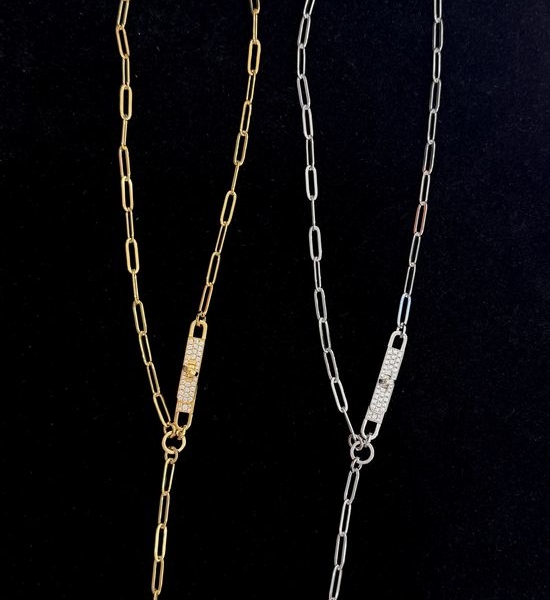 Hermes Full Diamond Buckle Pendant Necklace
