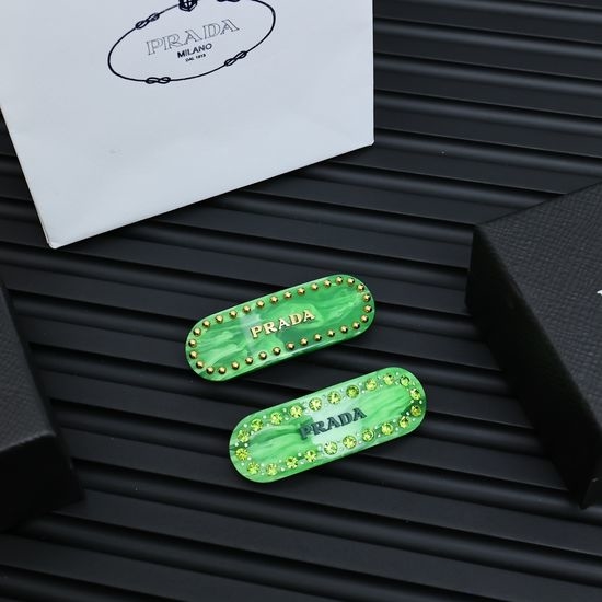 Prada Acrylic Letter Hair Clip