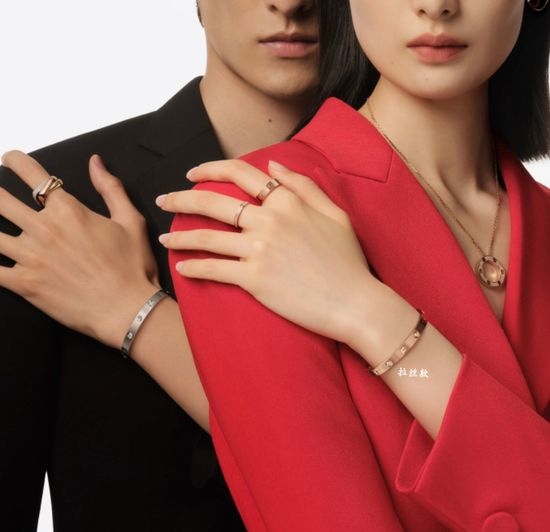 Cartier Four Diamond Brushed Bangle Premium Craft