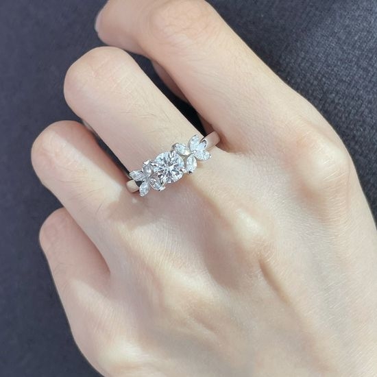 Graff Marquise Cut Round Diamond Ring