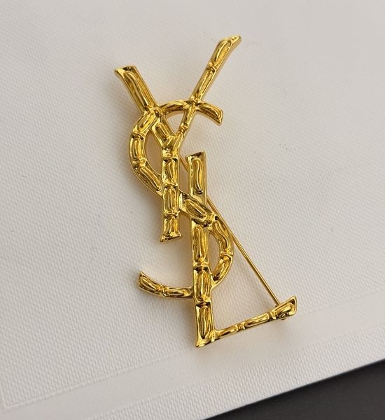 Yves Saint Laurent YSL Vintage Pattern Decorative Brooch