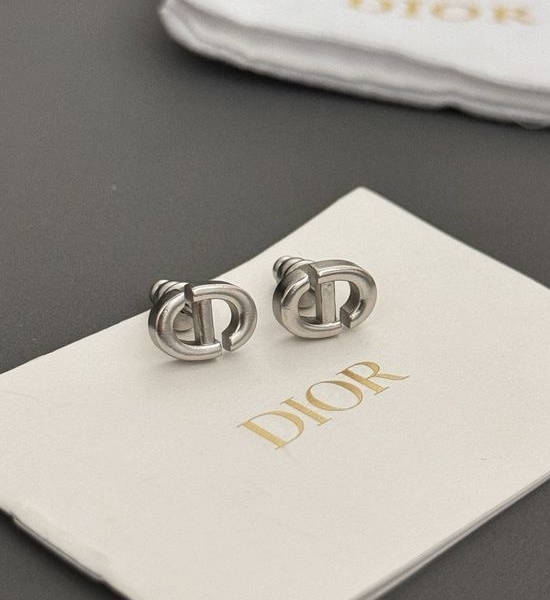 Christian Dior CD Matte Mini Classic Stud Earrings