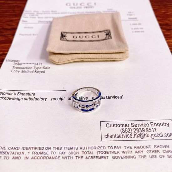 Gucci Diamond Horsebit Decorated Ring