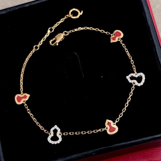 Cartier Enamel Gourd Pattern Chain Bracelet