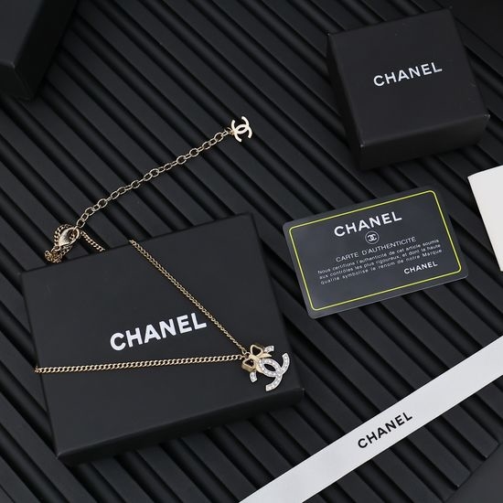 Chanel Bowknot Pendant Necklace