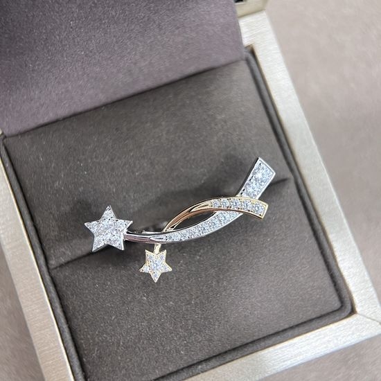 Chanel Two Tone Cross Meteor Ring