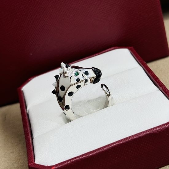 Cartier Zebra Design Adjustable Silver Ring