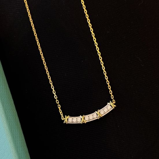 Tiffany & Co. Two-tone Cross Design Necklace