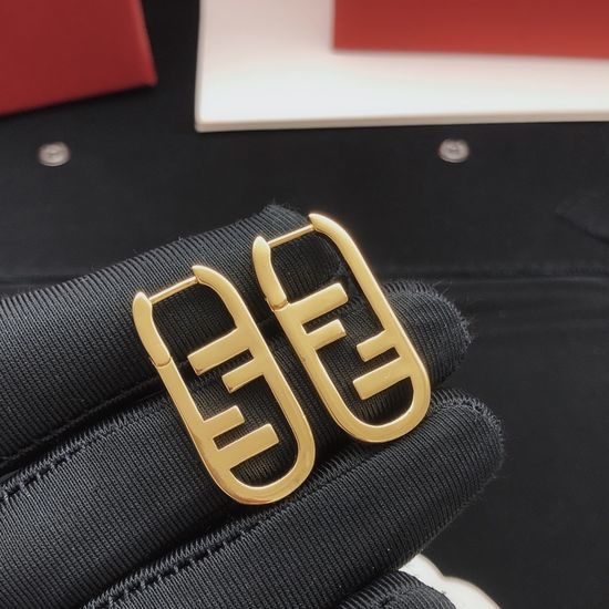 Fendi Smooth Finish Hook Earrings