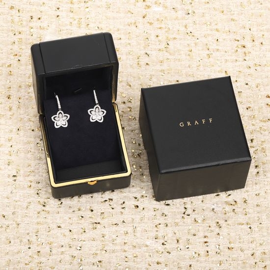 Fendi Sterling Silver Wild Flower Diamond Earrings