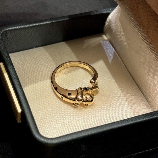 Cartier Spotted Leopard Open Silver Ring