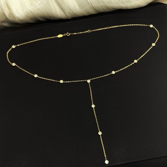 Tiffany & Co. Twelve Diamond Tassel Silver Necklace