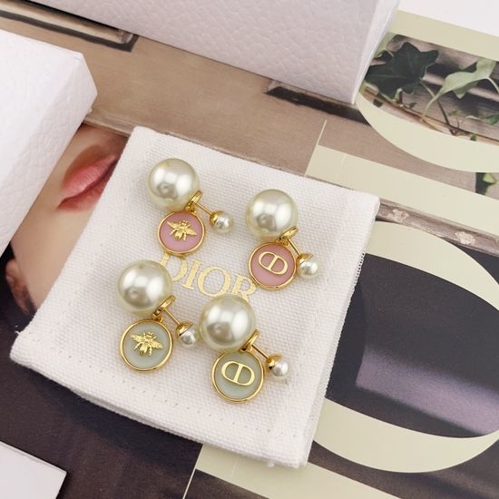 Chanel Colorful Bead Stud Earrings
