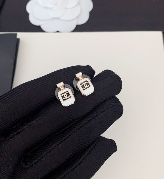 Chanel Mini Perfume Bottle Stud Earrings