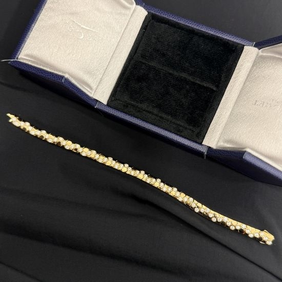 Chopard Wave Honeycomb Shaped Silver Bracelet