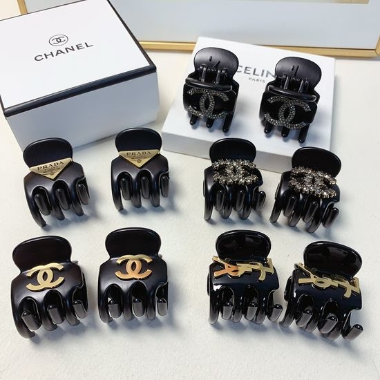 Chanel Sparkly Rhinestone Hair Claw Clips
