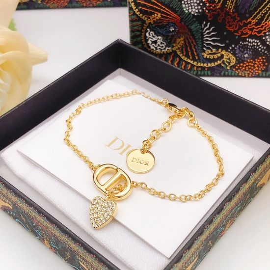 Christian Dior CD Pig Nose Heart Bracelet