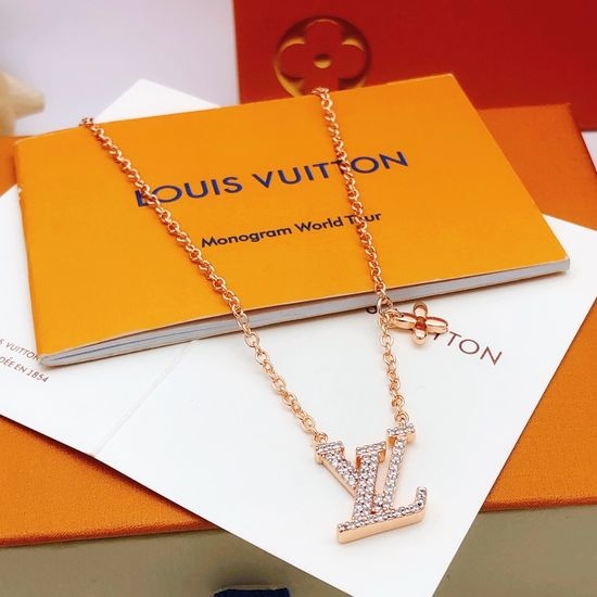 Louis Vuitton LV Rose Gold Tone Chain Necklace