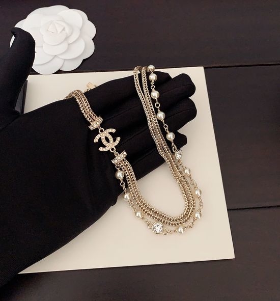 Chanel New Bow Three Layer Necklace