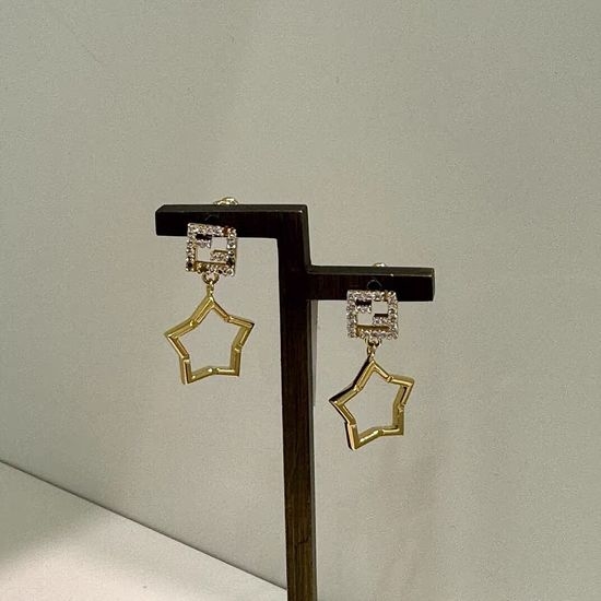 Fendi Classic Delicate Daily Wear Stud Earrings