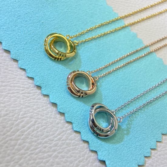 Tiffany & Co. Roman Numeral Double Ring Necklace