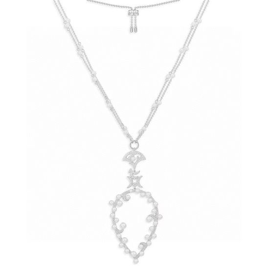 Apm monaco Pearl Teardrop Pendant Necklace for Elegant Look