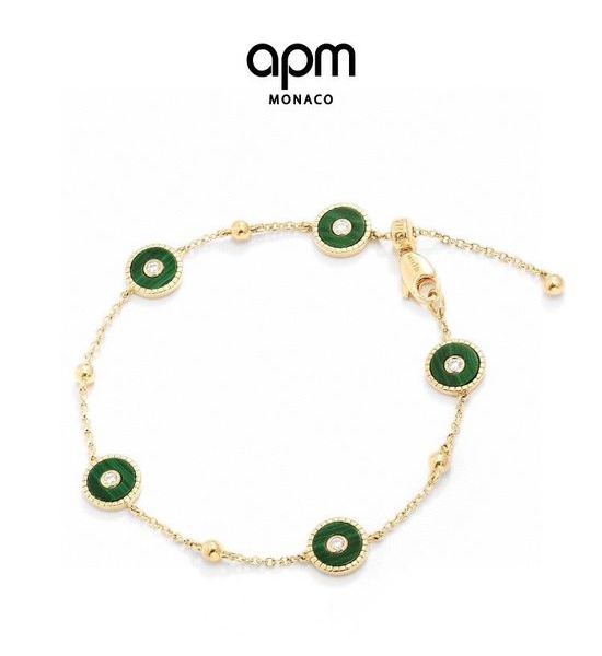 Apm monaco Malachite Adjustable Bracelet Elegant Gift