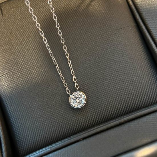 Tiffany & Co. Single Diamond Simple Necklace