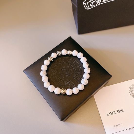 Chrome Hearts Natural Stone Beaded Stretch Bracelet