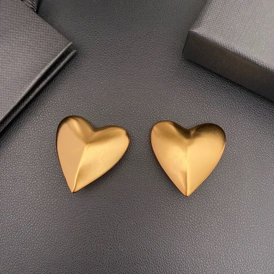 Yves Saint Laurent YSL Vintage Heart Shaped Ear Clip Jewelry