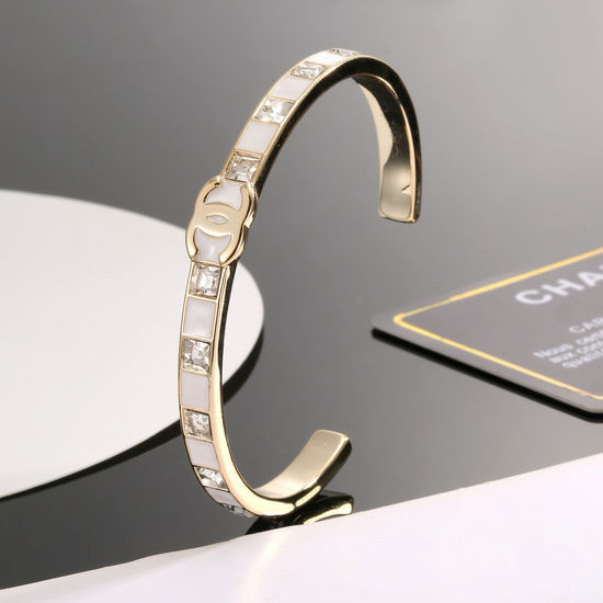 Chanel Minimalist Letter Design Bracelet with Diamonds