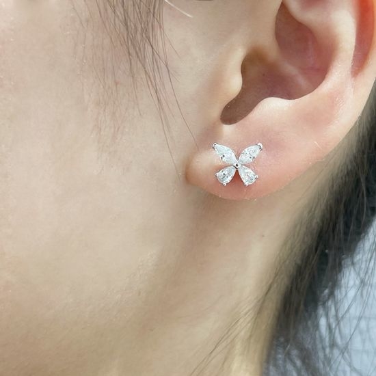 Graff Delicate Marquise Butterfly Stud Earrings