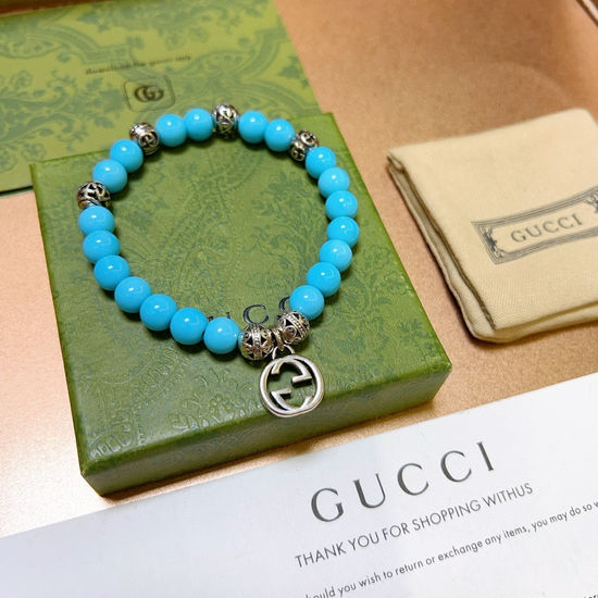 Gucci Blue Turquoise Crystal Bracelet