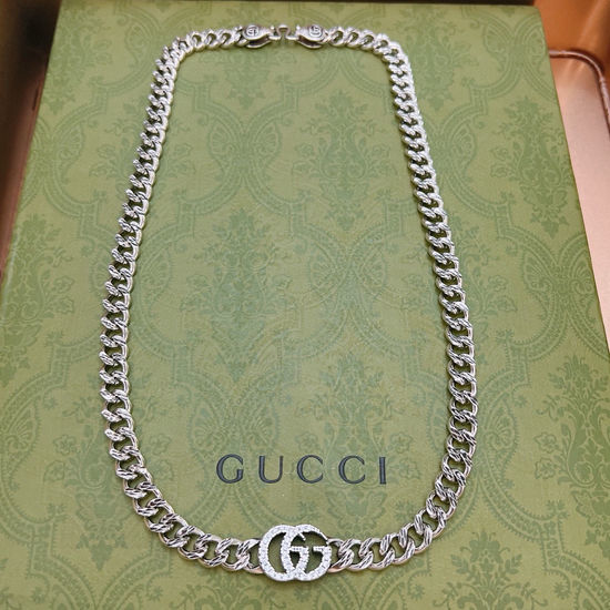 Gucci Classic Distressed Chain Necklace Trendy Matching