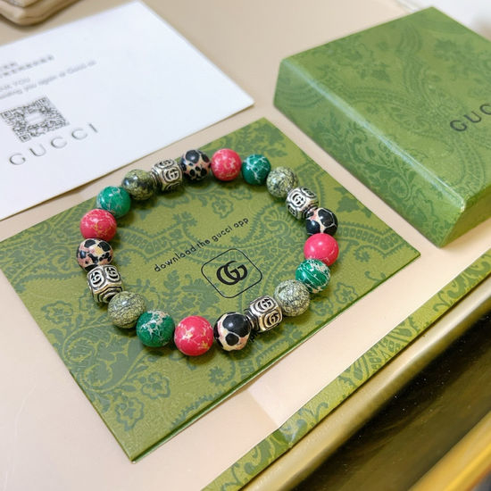 Gucci Serpentine Stone Pattern Bracelet