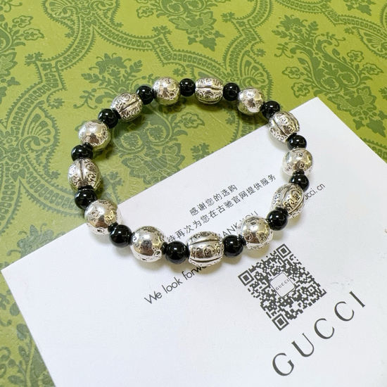 Gucci Natural Onyx Retro Style Bracelet