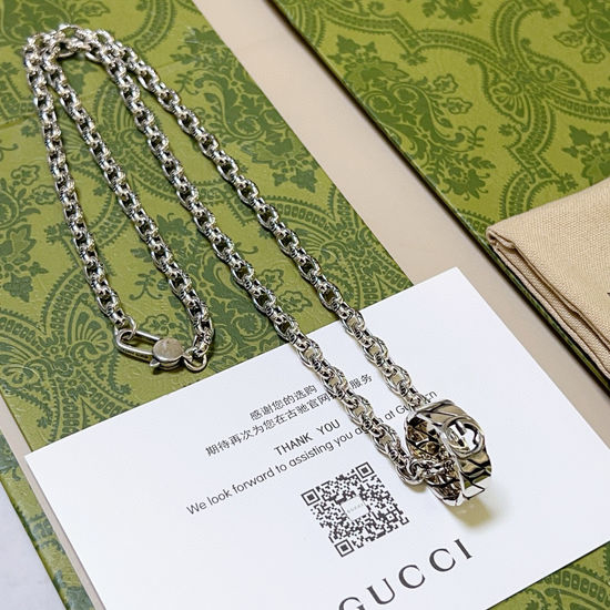 Gucci Vintage Double G Pendant Fashion Necklace