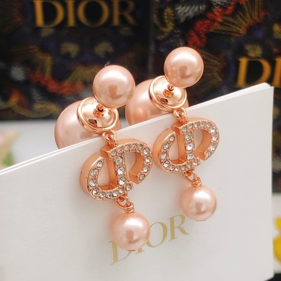 Christian Dior CD Rose Gold Pig Nose Stud Earrings