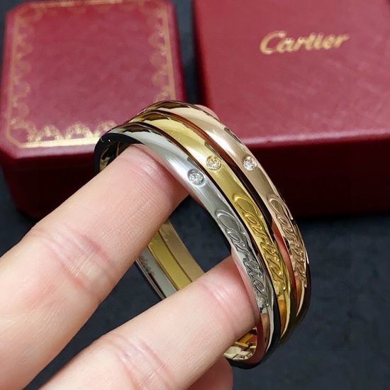 Cartier Diamond Carved Bangle Fine Jewelry