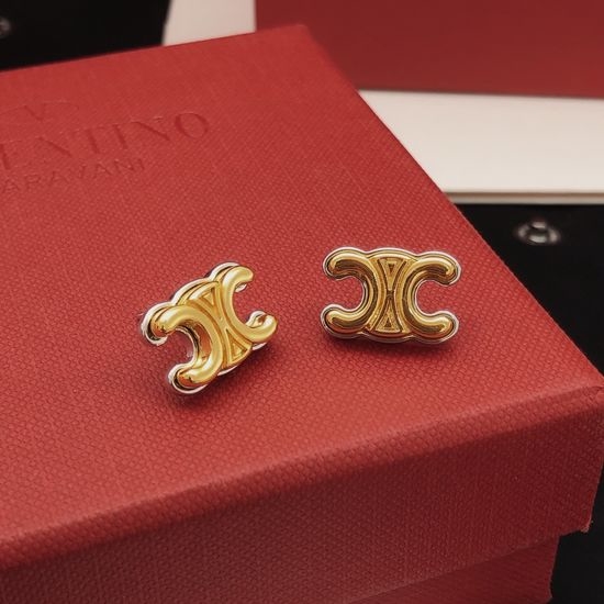 Celine Triumph Arch Stud Earrings