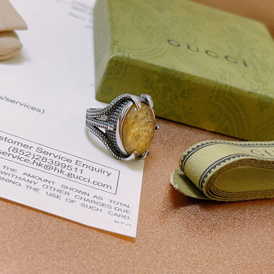 Gucci Natural Gemstone Ring Handcrafted Classic Design