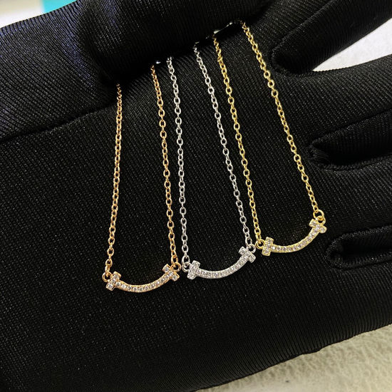 Tiffany & Co. Tiffany Classic Mini Diamond Smile Necklace