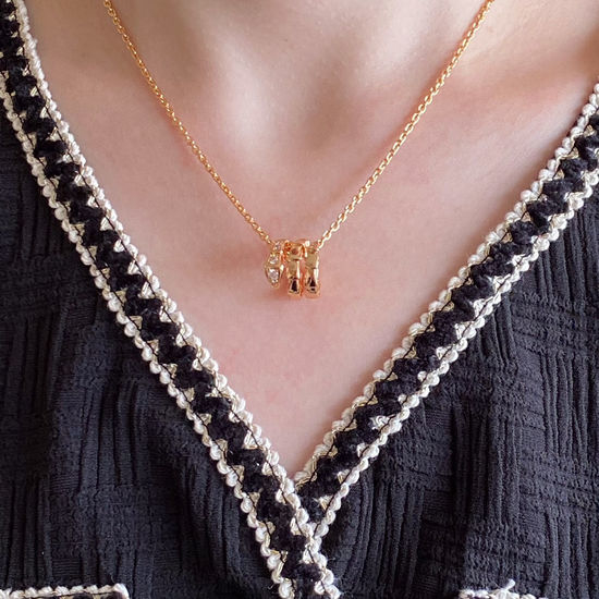 Bvlgari BV Bulgari Triple Row Diamond Snake Necklace