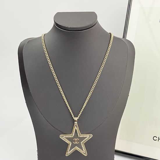 Chanel Star Pendant Chain Necklace