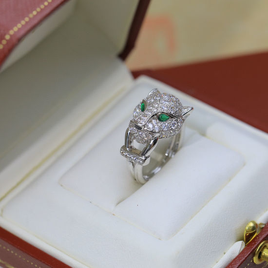 Cartier Diamond Inlaid Leopard Head Ring