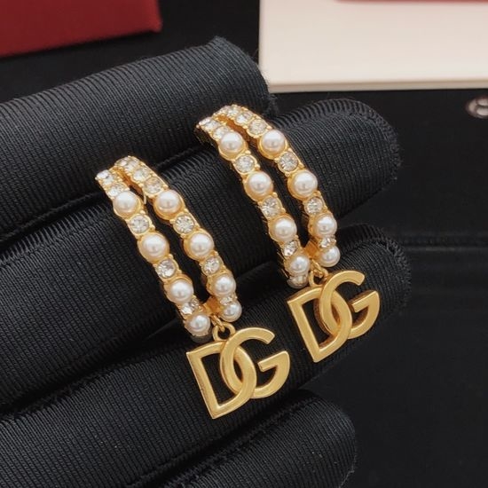 Dolce & Gabbana Bead Ear Hooks Brass Material Durable