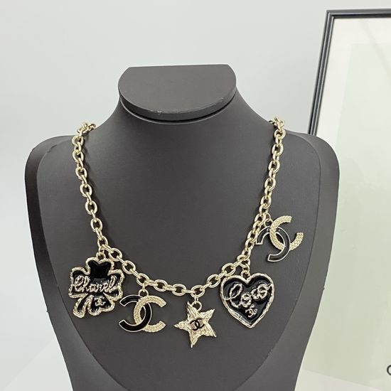 Chanel Clover Heart Multi-element Necklace