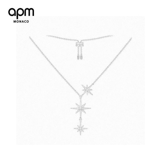 Apm monaco Dainty Three Star Pendant Necklace